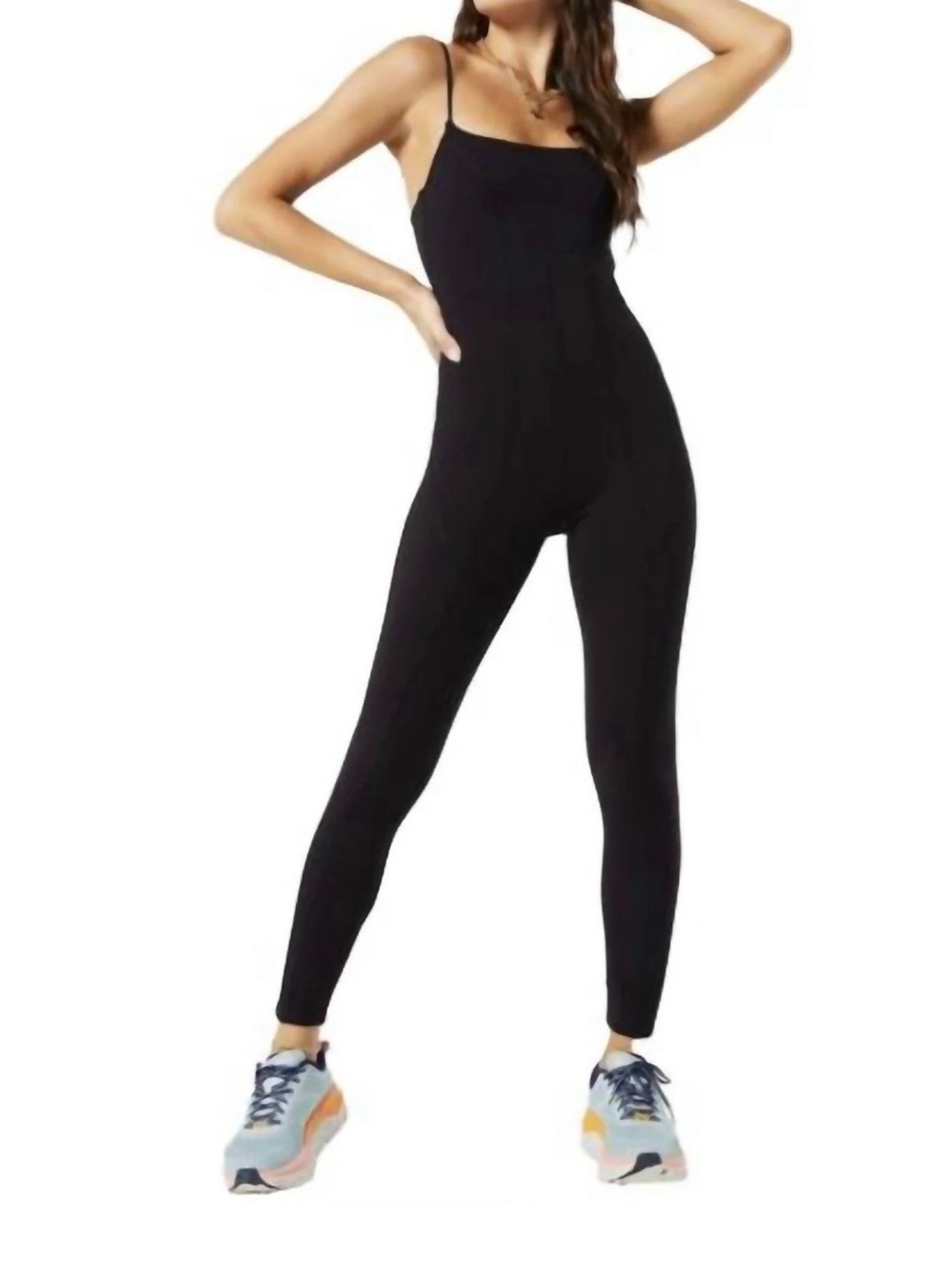 l*space Black Spaghetti-Strap Slim Jumpsuit